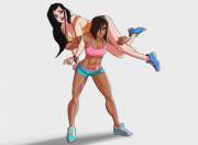 Korra & Asami: Workout partners (abrosiis)