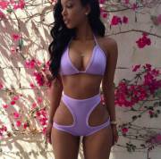 Curvy in a sexy bathing suit