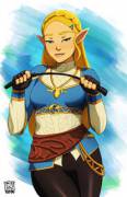 Zelda and her riding crop (naavs) [BotW]