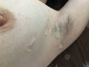 He used my armpit to get off today