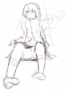 [OC]Smug Satori Sketch[Legs]