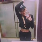 Ana Faith looks amazing in all black