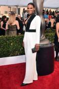 Vicky Jeudy nipple slip on the SAG Red Carpet