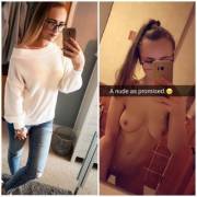 Sexy with glasses (x-post from r/snapleaks)