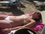 I think someone stole her implants while she was sleeping