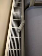 Behind the waiting bench in a N. KC MO Hospital