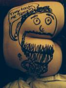 She said she liked to be drawn on