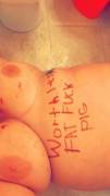 Worthless Fat Fuck Pig