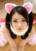 Cute asian with ears