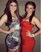 Tall brunette grows a pair