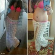 Thin girl gets chubby