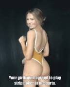 But she had a one piece on..