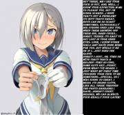 Crush offers a glovejob [awkwardness] [first time] [Desire to remain pure]