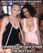 Watch your best friend get fucked and help cover for her the next day. You are a team now. #summerslut