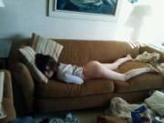 Picked GF up from a house party, found her on the couch like this