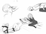 I have a friend and shes like to draw me in scenarios like this >.<