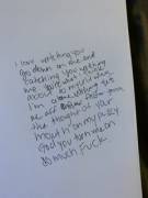 She wrote this while I was going down on her