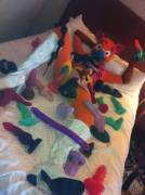 A platypus and his toys