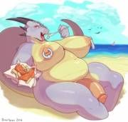 At the beach (H) - dieselbrain