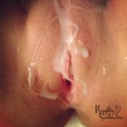 You seem to like when I have cum on my pussy