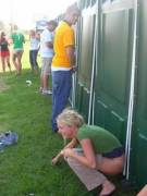 Outdoor unisex toilet