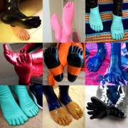 LatexJess - 2017 9 x 9 "toe socks"