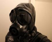 Gasmasked and hooded