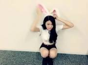 Seolhyun furiously stroking