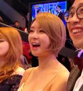 Choa squishing her boobies