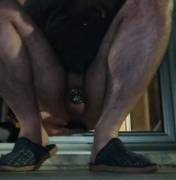 Having fun in the balcony