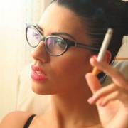 Surpise behind her glasses