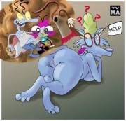 Virginia Wolfe Aural/Cerebral Vore (Rocko's Modern Life) by XanderMartin98