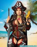 A set of sexy pirate pin-ups.