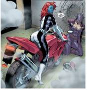 Mystique on a bike [Wolverine (2010) #1]