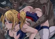 Zombies sharing Juliet (Lollipop Chainsaw) [butcha-u]
