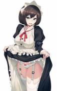 Maid with thicc thighs, a great expression, & sexy panties