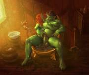 Goblin and futa orc