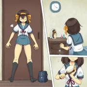 Haruhi prepares