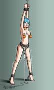 Bulma Bound and Buzzing (Dragon Ball Super)[Geknebelt]