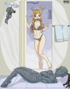 Mummifying drone captures all witnesses. (x-post /r/Stuckhentai)