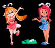 Agents 3 & 8 in love aprons