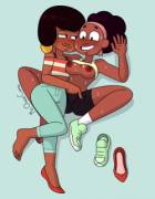 Kiki Pizza in the palm of Jenny's hand