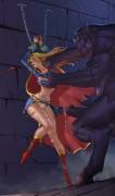 Supergirl the punching bag
