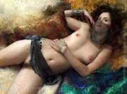 In the beginning i was naked.... before being given my silk to define me as a woman. in servitude i grow.