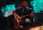 Commander Shepard, Femshep, is bringing the Shadow Broker to orgasm [Domination]