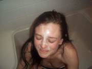 At least she can clean up fast