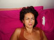 She asked me to warn her before i cum but i didnt!