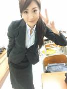 That suits looks a little baggy for her