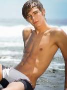 What swimsuit is Kyle wearing?