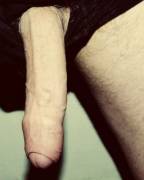 Long long uncut cock